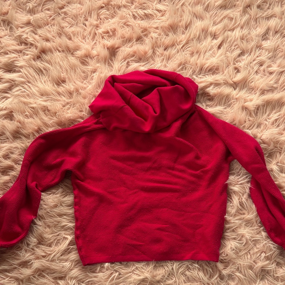Hot Pink Turtleneck Sweater